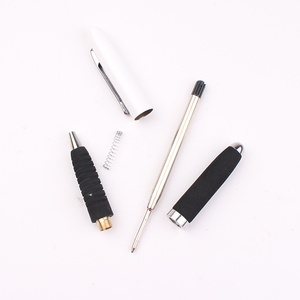 Stylos miniatures promotionnels en métal avec grip en caoutchouc EVA, logo personnalisé, encre bleue/noire, pointe de 1,0 mm, recharge Paker, design original - Product Image 6