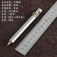 Outil d'autodéfense à action de boulon en laiton de luxe stylo hexagonal en acier inoxydable sceptre jean stylo à bille utilitaire portefeuille stylo tactique