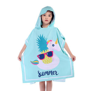 Poncho de Playa para Niños y Bebés <span class=keywords><strong>2023</strong></span>, de Microfibra Orgánica Hipoalergénica de Secado Rápido, Personalizado, con Capucha y Toalla, Estampado Animal - Product Image 2