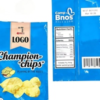 Sacs alimentaires personnalisables à trois soudures latérales et scellage central, qualité alimentaire, déchirement facile, impression personnalisée pour chips, idéal pour le commerce électronique et la vente au détail