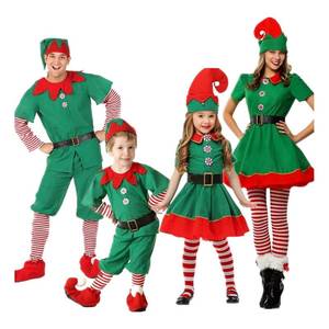 Costume d'elfe de Noël pour enfants, déguisement amusant pour garçons et filles, fête d'Halloween, FCDR-002 - Product Image 6