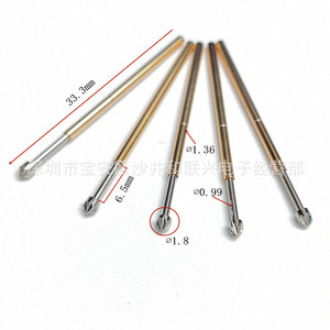 Punta de prueba P100 Lm3 P100 K1.8 con forma de estrella de 1.36mm, metálica con resorte, para piezas de instrumentos - Product Image 5