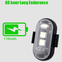 RGB LED-Blitzlampe Mini-Flugzeug Drahtlose Steuerung 7 Farben Wiederaufladbare Auto Fahrrad Motorrad Rücklicht Drohnen-Stroboskop-Warnleuchte