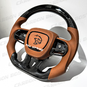 Volant en fibre de carbone LED pour Dodge Challenger Charger RT Jeep Trackhawk <span class=keywords><strong>Durango</strong></span> SRT Hellcat Vente directe d'usine - Product Image 4