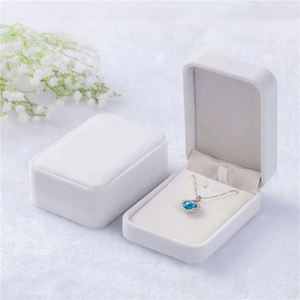 Wholesale Custom Rectangle High-grade Velvet Cardboard Jewelry Packaging <b>Boxes</b> for Necklaces and <b>Earrings</b> - Product Image 1