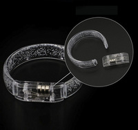 Bracelet lumineux LED personnalisé avec logo, bracelet à bulles plat en acrylique à large bande, bracelet à bulles coloré Nicro, bracelet à bulles flash personnalisé avec logo