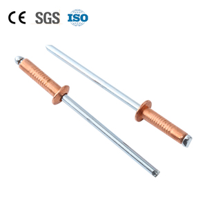 Fabricant de rivets aveugles à tête plate ronde de type ouvert, rivets à percussion en aluminium de 4,8 mm, 4 mm, 3 mm, rivets à tirer en cuivre <span class=keywords><strong>rouge</strong></span> - Product Image 3