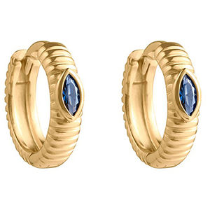 Gemnel personalizado nuevo alta calidad Vintage 18K chapado en oro tinta textura aros pendientes joyería Mujer - Product Image 1