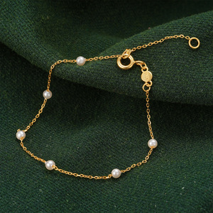 S925 Pure Silver Style Pearl <b>Stacking</b> Temperament Versatile <b>Bracelet</b> Qixi Gift - Product Image 5