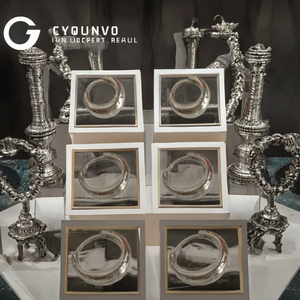 Pendientes de Botón de Plata de Ley 925 para Mujer, Diseño Retro de Alta Gama, Círculo Grueso Dorado, Estilo Ligero y Lujoso - Product Image 3