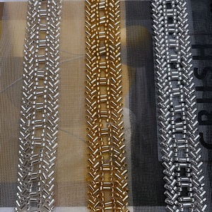 Oro lucido cucire su strass di cristallo perline accessori di abbigliamento perline <span class=keywords><strong>e</strong></span> pietre ricamo a rete di <span class=keywords><strong>pizzo</strong></span> - Product Image 3