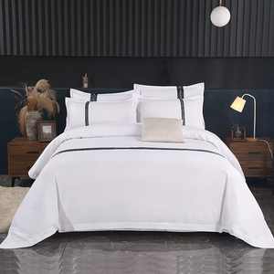 Premium Custom Logo Hotel Bed Linen Duvet Cover <strong>White</strong> Bed <strong>Sheet</strong> 100% Egyptian Cotton Hotel Bed <strong>Sheets</strong> 4 Piece - Product Image 6