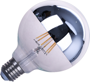 Nửa <span class=keywords><strong>Chrome</strong></span> G80 <span class=keywords><strong>LED</strong></span> Globe <span class=keywords><strong>Bulb</strong></span> 6 Wát Sliver Top đèn dây tóc - Product Image 1