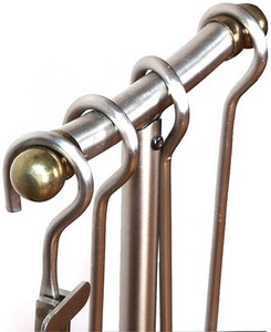 Outils <span class=keywords><strong>de</strong></span> cheminée en fer forgé noir Durable, 5 pièces, <span class=keywords><strong>pour</strong></span> <span class=keywords><strong>intérieur</strong></span> <span class=keywords><strong>de</strong></span> maison, <span class=keywords><strong>bois</strong></span> <span class=keywords><strong>de</strong></span> <span class=keywords><strong>chauffage</strong></span> - Product Image 2