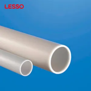 LESSO excellent ring stiffness anti-corrosion white plastic 10 12mm pvc electrical pipe pvc solid-wall duct