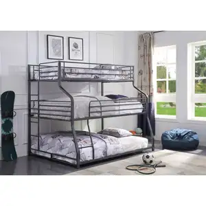 Лучшая цена сильной три слоя тройной металлическая двухъярусная кровать для продажи, способный преодолевать Броды для взрослых рамка 3 этажная металлическая подставка тройной кровати
