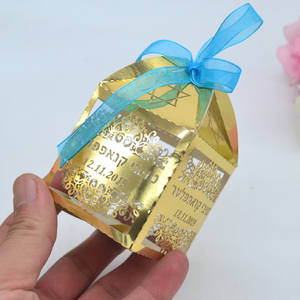 Bar mitzvah 13 años decoración de fiesta corte láser personalizado hebreo judío estrella de <span class=keywords><strong>David</strong></span> caja de regalo con cinta - Product Image 6