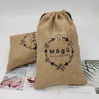 Sac d'emballage de champignons en Jute avec Logo personnalisé, sac à cordon en Jute pour le stockage des aliments