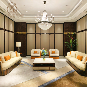 Juego <span class=keywords><strong>de</strong></span> Sofás <span class=keywords><strong>de</strong></span> Cuero <span class=keywords><strong>de</strong></span> Lujo BS, <span class=keywords><strong>Muebles</strong></span> para Sala <span class=keywords><strong>de</strong></span> Estar, Solución Integral, Sofá, Mesa <span class=keywords><strong>de</strong></span> Centro <span class=keywords><strong>de</strong></span> Madera, para Vestíbulo <span class=keywords><strong>de</strong></span> Hotel <span class=keywords><strong>de</strong></span> Alta Gama - Product Image 1