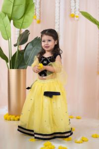 Conjunto de Lehenga y Blusa Listo para Usar con Bordado de Espejo para Niñas Titrit, con Dupatta - Product Image 2