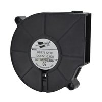 Ventilador DC 7515 75x75x15 mm 5V con Doble Rodamiento de Bolas, Ventilador de Refrigeración por Aire para Uso en Robots Humanoides, Aspas de Plástico, OEM ODM CE ROHS
