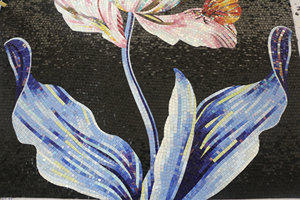 Mosaïque de verre moderne à motif floral 120x240cm pour la décoration murale intérieure de piscine, murale, résistante à l'eau, écologique - Product Image 4
