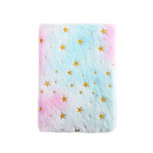 Cuaderno A5 de felpa con purpurina peluda con forma de Animal, cuaderno esponjoso, papelería para niños, cuaderno de felpa con estrellas para niños - Product Image 5
