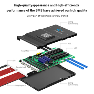 Systèmes de gestion de batteries B2A24S30P 8-24S 2A Active Balance BMS prenant en charge RS485/CAN/BT Lifepo4 24V 300A Smart BMS - Product Image 3