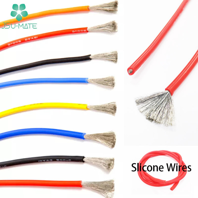 High Temperature Silicone Rubber Coated Single Core Wire 6 8 10 12 14 16 18 20 22 24 AWG Gauge Silicone Electric Wire Cable