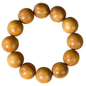 Sandalwood <b>Bracelet</b> 20mm Single Strand Wooden Beads Unisex Religious Ceremony Jewelry Ethnic Style Antique Look - Product Image 5