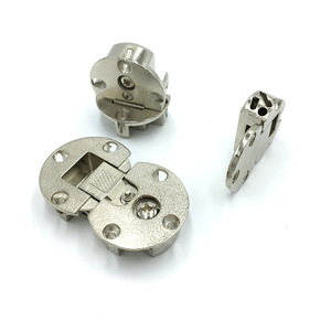 บานพับประตูแบบซ่อน วัสดุโลหะผสมสังกะสี เส้นผ่านศูนย์กลาง 35 มม. ปรับได้ แบบแบน ครึ่งวงกลม สำหรับเฟอร์นิเจอร์ห้องนั่งเล่น - Product Image 4