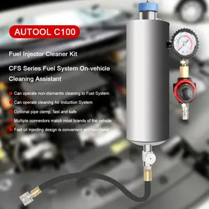 AUTOOL — nettoyeur d'injecteur de carburant C100, démontage gratuit bouteille d'essence, gros système de test d'huile de carburant