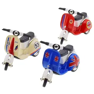 12pcs / box pull back cartoon zinc alloy miniature cars toy motorcycle for kids HN954792