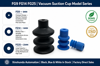 Pengganti untuk Komponen Industri Robotik, Suction Cup Bertenaga Vakum FG9/FG14/FG25, Nozel Bergelombang Buatan China 0.02kg
