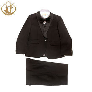 Vintage Jacquard Collar Boys Formale Blazer für Mann Weste Hosen 3 Pcs Kleinkind Jungen Set Smoking Prom Baby Anzug Set - Product Image 2