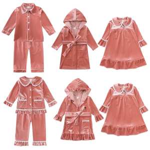 Set Pigiama in Velluto per Bambini Autunno Inverno Natale Unisex Morbido <span class=keywords><strong>Accappatoio</strong></span> Caldo per Neonati 1-9 <span class=keywords><strong>Anni</strong></span> - Product Image 2
