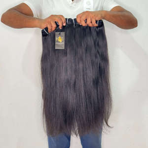 Wholesale Natural Raw Indian Temple Human Hair <b>Bundle</b>, Bodywave <b>Curly</b> Cuticle aligned Virgin Human Hair Weave <b>Bundles</b> - Product Image 2