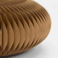 Tabouret pliable en papier kraft imperméable, forme nid d'abeille, rond, pour salon, siège supplémentaire