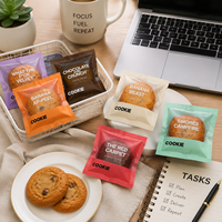 Sacs à biscuits et gâteaux imprimés sur mesure, thermoscellables, avec fenêtre transparente, pour présentation en boulangerie et utilisation en cadeau