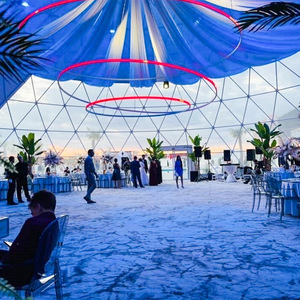 Tenda Glamping Geodetica Premium in Alluminio - Cupola Sferica per Tutte le Stagioni con Vetro Temperato, per 6-8 Persone, Campeggio di Lusso Professionale - Product Image 3