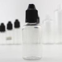 Flacons compte-gouttes en plastique PET de 30 ml avec embout, bouchon anti-enfant, flacon transparent pour liquide/colle/gouttes pour les yeux, 10 15 30 ml 50 ml