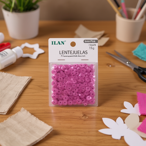Paillettes Ilan 6mm Rosa 15g Per Artigianato e Decorazione - Product Image 5