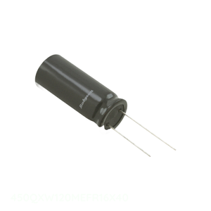 ตัวเก็บประจุแบบ Through Hole รุ่น 450QXW120MEFR16X40 ยี่ห้อ Manufacturer Channel  ชนิด CAP ALUM ความจุ 120uF ค่าความคลาดเคลื่อน 20% แรงดัน 450V แบบ Radial - Product Image 1