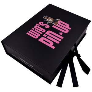 Nouvelle conception de boîte en carton en forme de livre avec insert en satin de soie, matériaux recyclés, pour extensions de cheveux, emballage <span class=keywords><strong>cadeau</strong></span> avec gaufrage, vente chaude - Product Image 3