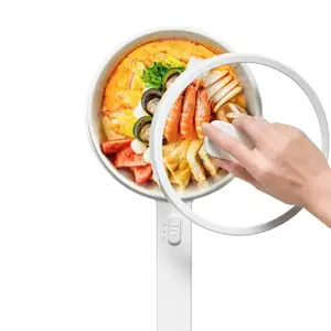 Electric Cooker Skillet,4-IN-1 Multi-function Non-Stick Mini Electric  Skillet Mini Electric Hot Pot Cooker Boiler Skillet Pot Noodle Maker Mini  Hot