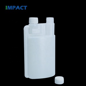측정용 트윈 넥 병 500ml 플라스틱 HDPE 화이트 듀얼 챔버 병 - Product Image 4