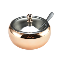 Sucrier en acier, sucrier en verre de qualité alimentaire pour la cuisine domestique, décoration de table, ensemble café et thé