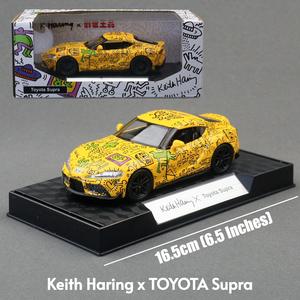2025-08-RMZ 1:36 Keith Haring x <span class=keywords><strong>Maserati</strong></span> GT MC simulaciones coche juguete acústico-óptico Pullback para niños cumpleaños Metal - Product Image 2
