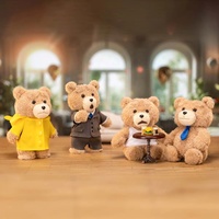 100% Authentique Bubble Mart Teddyy Ted2 Bear Figurine d'action anime, Poupée en peluche, Série de pendentifs, Boîte mystère, Jouets mignons, tendance et spéciaux