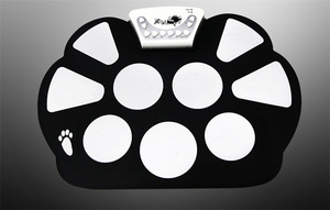 Hand Roll Drum Kit Instrumento musical para niños Kit de batería electrónica Juego de batería de silicona portátil - Product Image 4